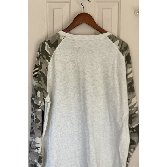 Virginia Tech Hokies Beige Tan Camo L/S T-Shirt Men's Size 2XL NCAA Colosseum - Picture 8 of 8